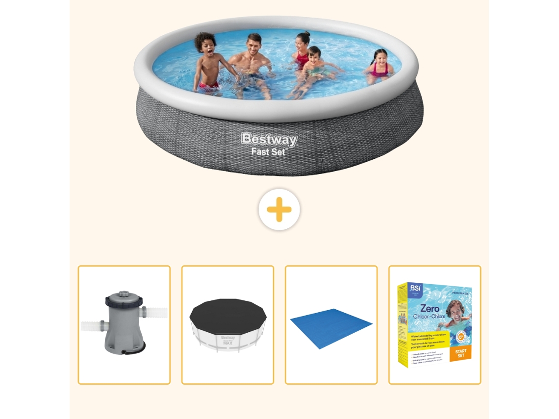 Bestway Piscina Bestway Fast Set Redonda - 366x76 Cm - 5-peças S198