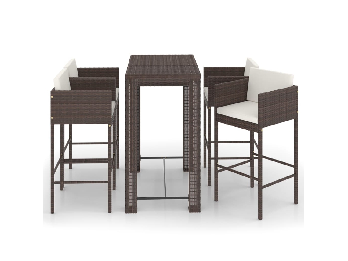 Garden Bar Set, Garden Bar Sets Vidaxl Marrom Rattan / Vime (n/a)