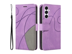 Tkdaddy Para Samsung Galaxy A16 4g Galaxy A16 5g Galaxy A17 5g Galaxy A26 5g Capa De Couro Com Suporte E Carteira Com Design Bicolor Roxo