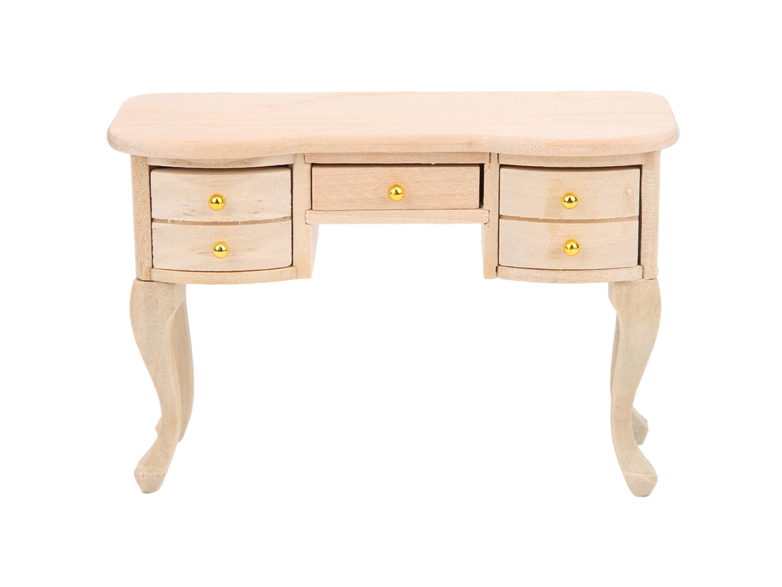 Mesa Para Casa De Bonecas 1:12 Modelo De Escritório Móvel Miniatura Brinquedo