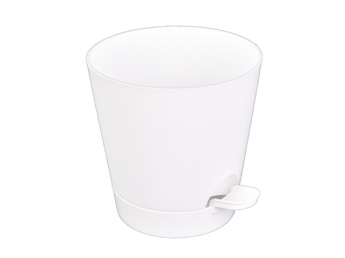 Vasos de flores com furos de drenagem e pires, vaso de plástico para plantas de interior e exterior, Zeuxo branco