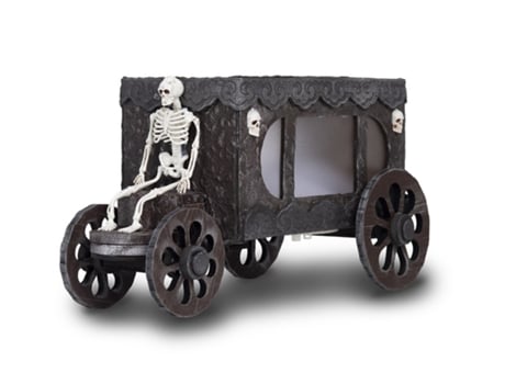 Adereço MOM Carro Funerário Preto Com Luz E Som De 18X31X18 Cm