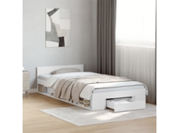 Estrutura De Cama C/ Gaveta 90x200 Cm Derivados Madeira Branco