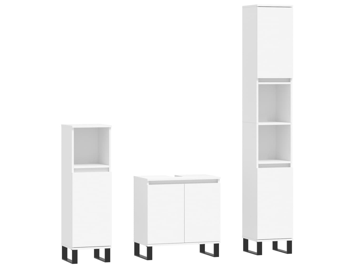 Bathroom Furniture Set, Bathroom Furniture Sets Vidaxl Branco Madeira Processada (n/a)