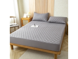 Protetor De Colchão Impermeável Czhhmart( Fitted Sheet) 150cmx200cm (com Par De Fronhas) Cinza