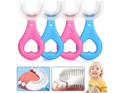Escova de Dentes Infantil em Formato U, Pacote com 4 Unidades para Bebês e Crianças Design Li Mpeza Oral 360°. GOKOCO