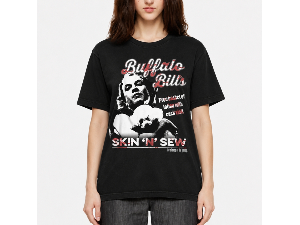 Rockinstone Silence Of The Lambs Movie Skinsew Black Adult T-shirt Size:xxxl