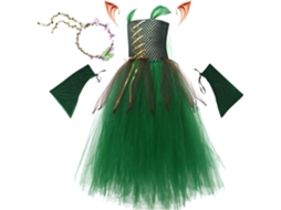 Fantasia De Halloween Para Meninas Saia De Fada Verde Fantasia De Transformação Acessório Para Vayotoy