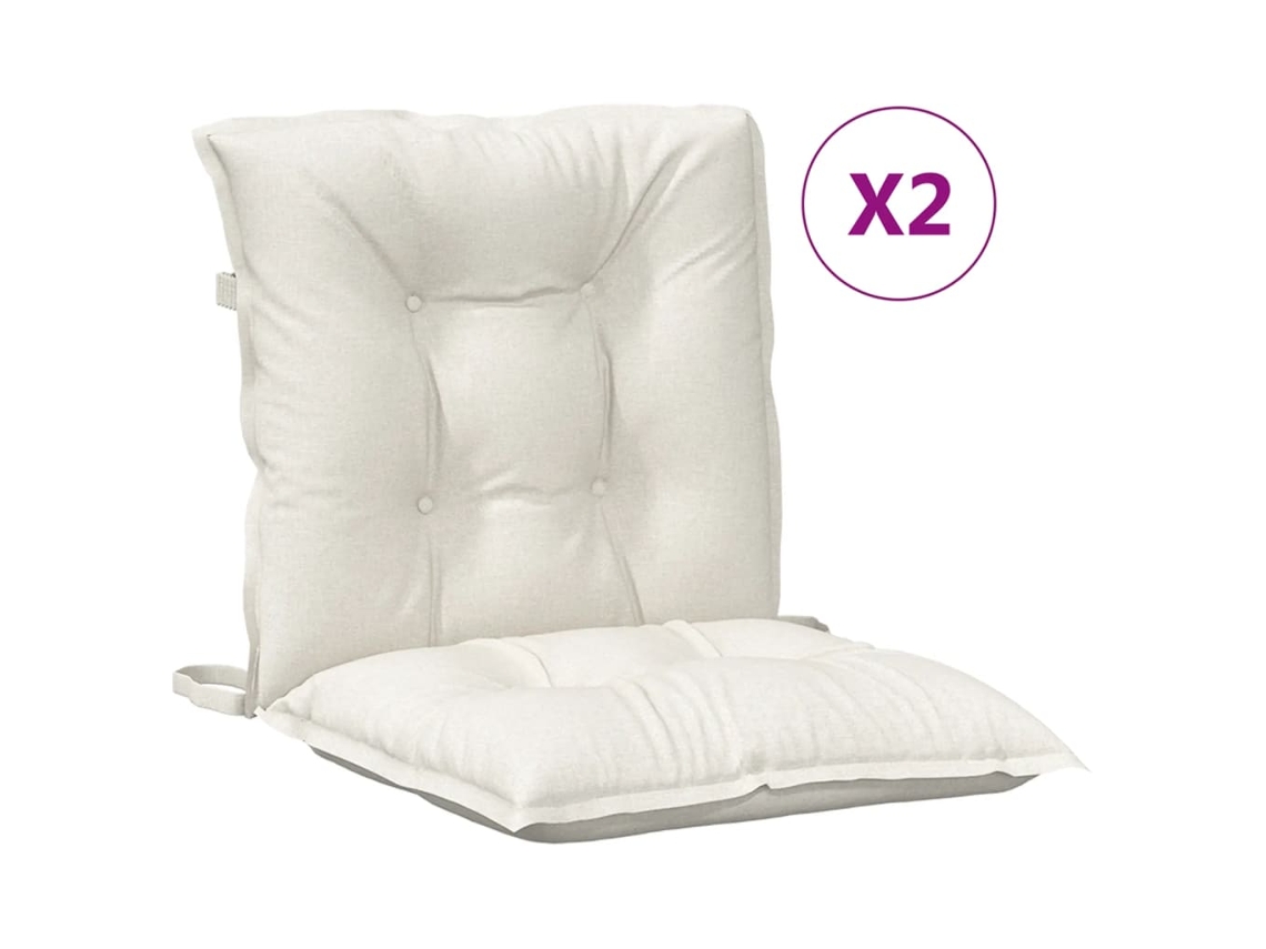Lowback Chair Cushion, Lowback Chair Cushions Vidaxl Creme Tecido (100 X 50 X 7 Cm)
