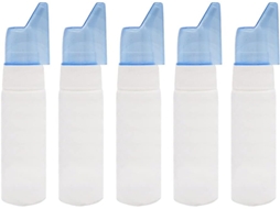 Conjunto De 5 Sprays Nasais Recarregáveis De 70 Ml Com Névoa Fina Em Abs Branco.