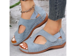 2026-sandálias Mulher 2023 Verão Sapatos Confortáveis Tacões Elegantes Calçado Feminino Cmk 40 Azul
