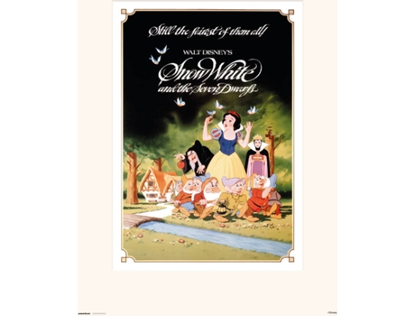 Print  30X40 Cm Walt Snow (Branco)