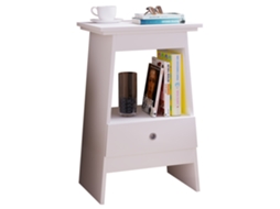 Mesa de Cabeceira Spidali Vcm Madeira Branco