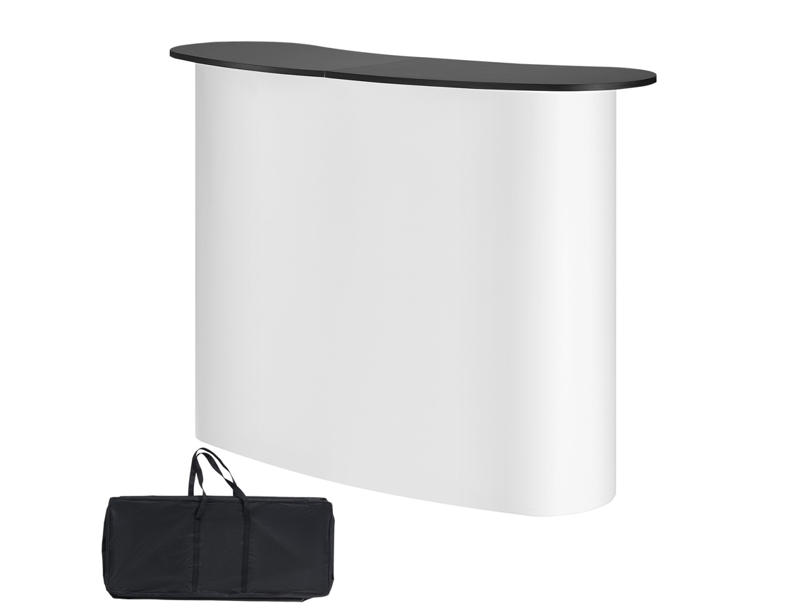 Mesa De Pódio Portátil Para Feiras Comerciais Succebuy, 51,18 X 18,31 X 37,4polegada, Balcão De Exposição Dobrável