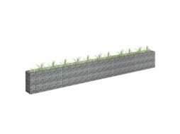 Vidaxl Canteiro Elevado/cesto Gabião 450x30x60 Cm Aço Galvanizado