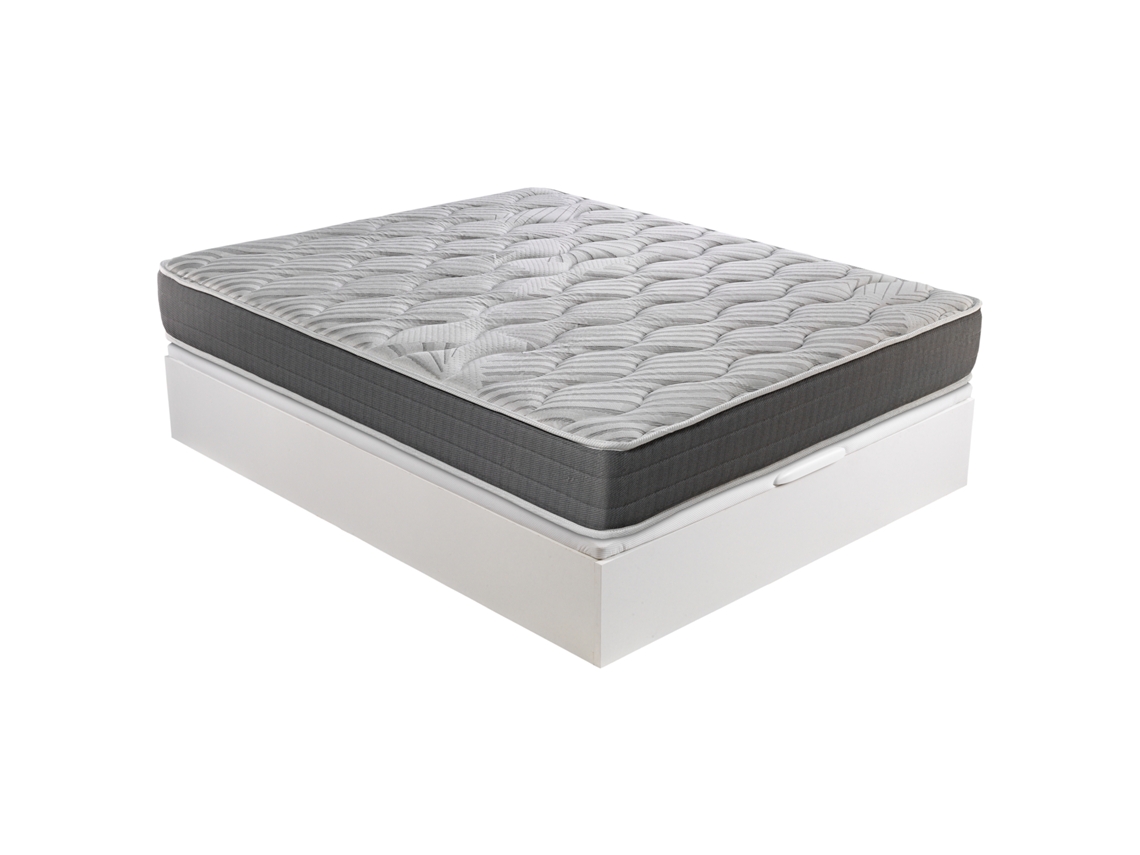 Pack ROYAL SLEEP Sommier Branco + Colchão Espuma Cermic (140 x 190 - 55 Cm de Altura)