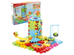Ats set de Blocos de Engrenagens Diy com Motor 81 Peças Brinquedo de Construção para Crianças Presente Educatsivo