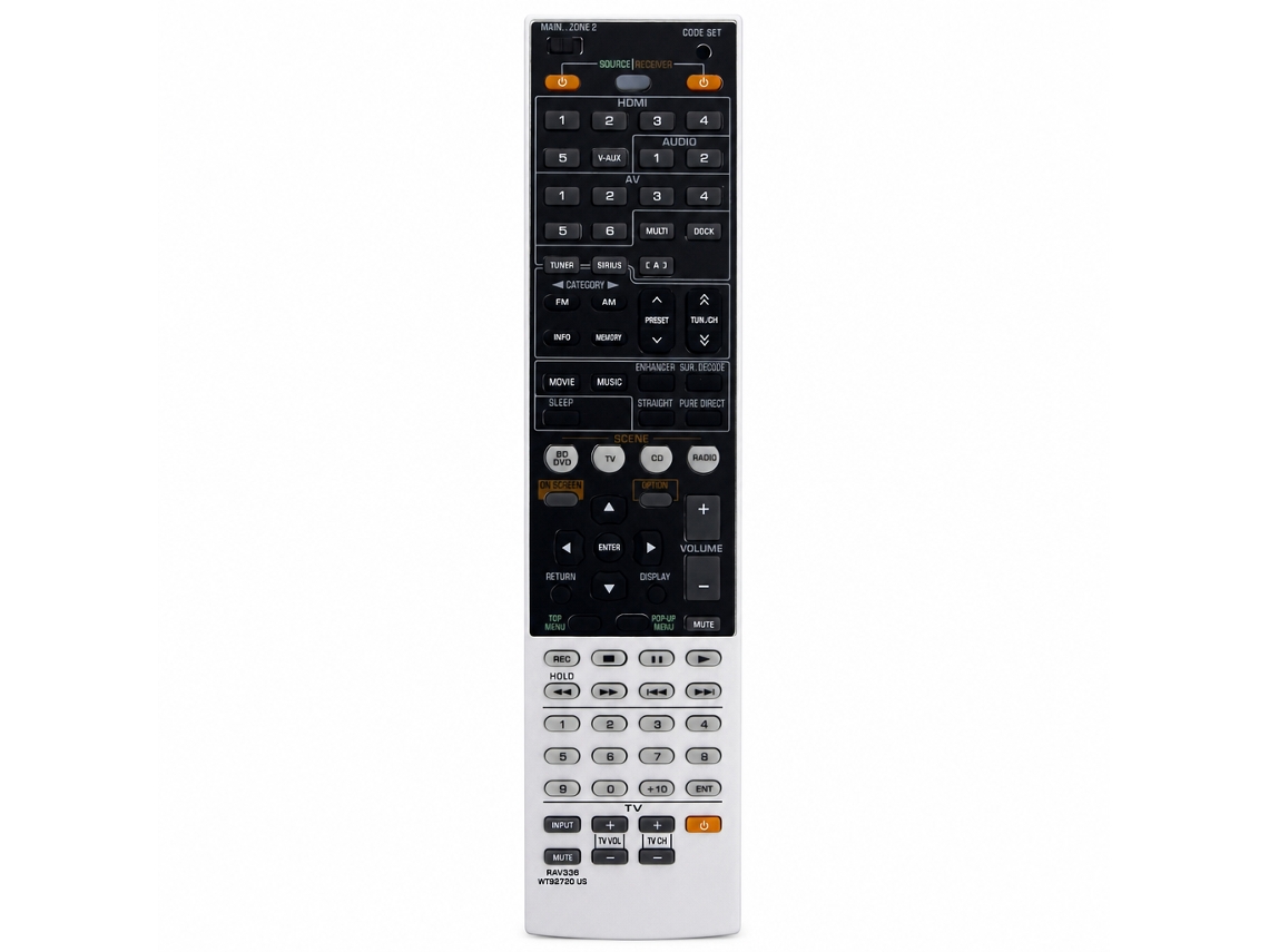 Comando À Distância De Substituição Compatível Com Recetor Av Yamaha Rav336