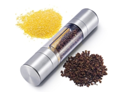 Moedor de Pimenta AQUAFORGE criativo, inox, uso doméstico, duas cabeças