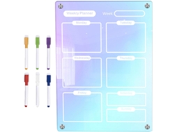 Tableau Blanc Support Magnétique Effaçable À Sec 1 Set En Acrylique Pour Planification Quotidienne Bureau Ou