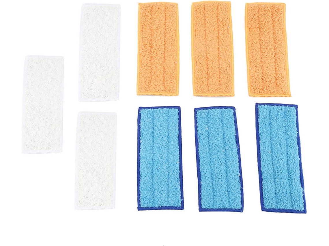 Conjunto De 9 Refis Panos Microfibra Para Esfregão, Laváveis,