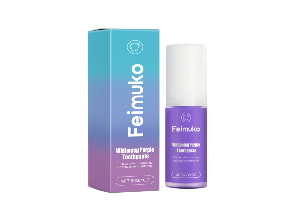 Creme Dental Roxo Clareador LAXISCREED para Dentes Brancos e Protegidos com Segurança