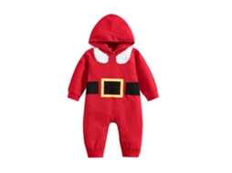 Roupas de Natal para Bebê Macacão de Manga Comprida para Bebê Engatinhar 90Cm