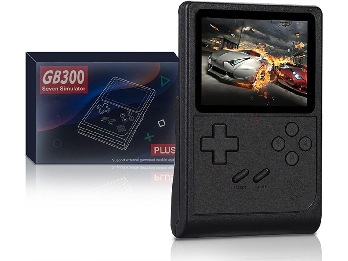 Console Portátil Retrô com Mais de 6000 Títulos Clássicos, Tela de 3 Polegadas, Preto AQUAFORGE