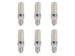 Conjunto de 6 Lâmpadas Led Pequenas E14 de 5w com 72 Leds Cada CHABERLU