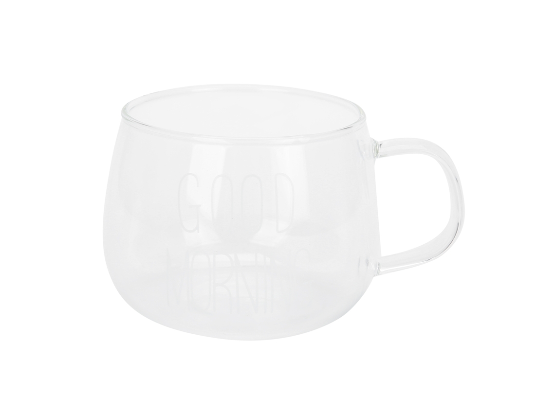 Caneca Vidro Transparente Borosilicato com Alça Bebidas