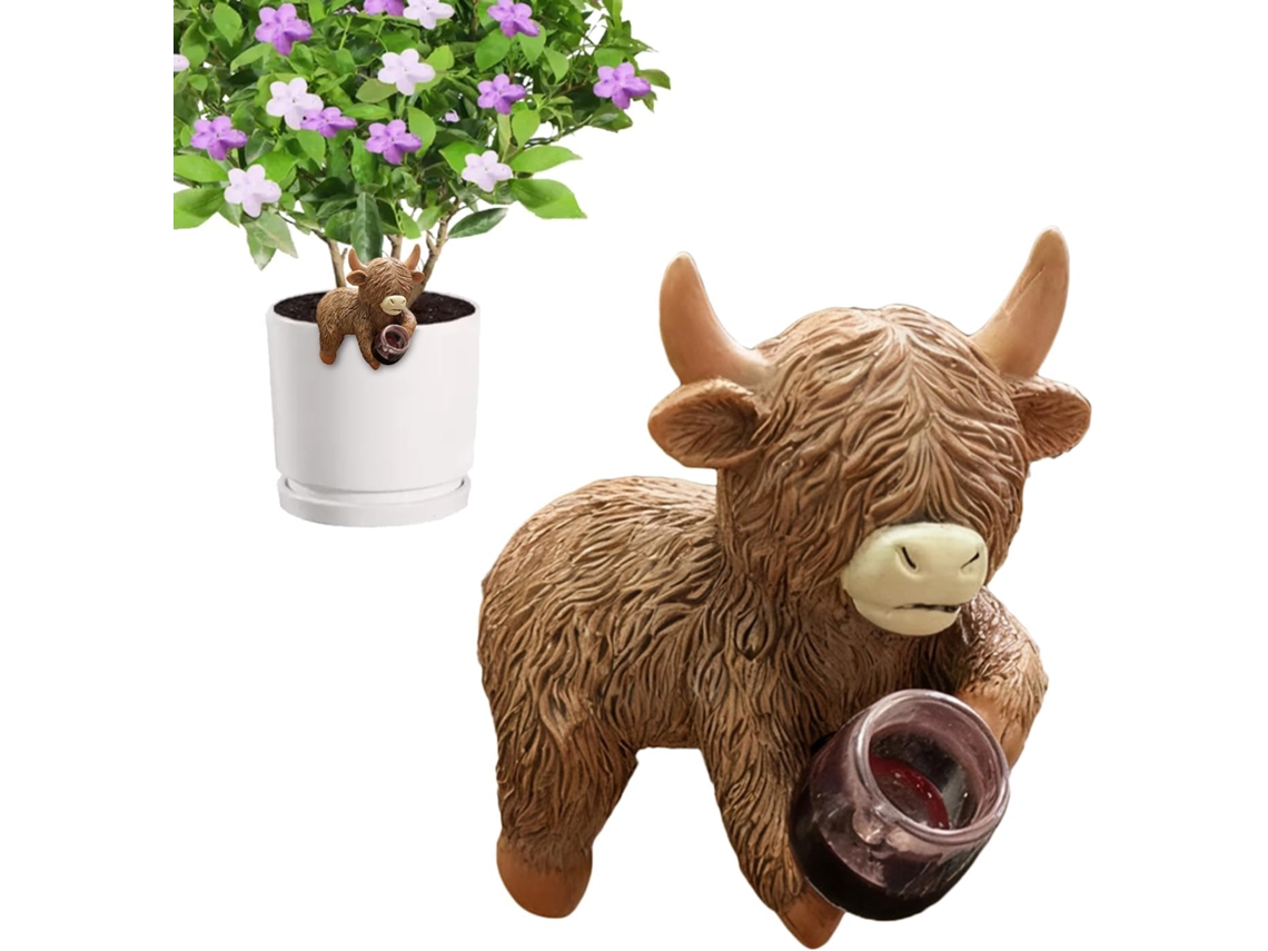 Estatueta Genérica de Vaca Decorações de Gado em Resina Decoração para Vasos, Jardim, Varanda, Área Externa, Casa, CHABERLU