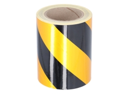Fita Refletora Amarelo Preto para Veículos Reboques e Barcos