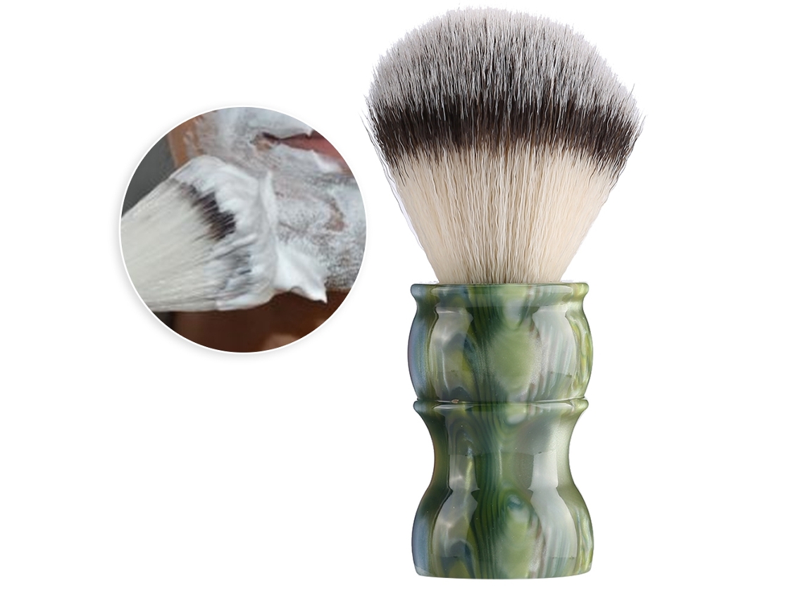 2026 pincel de Barbear Profissional para Barba com Cabelo de Nylon Denso Barbijo Homem Verde