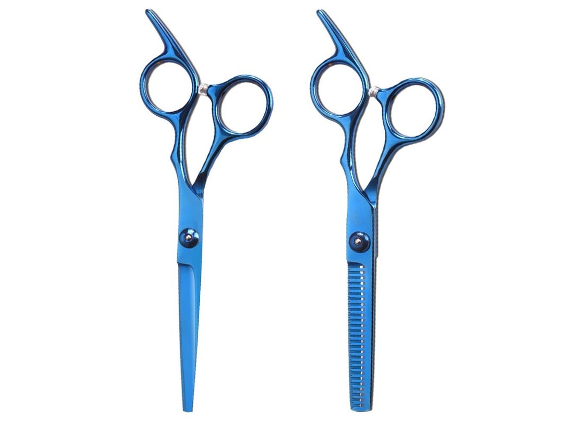 Tesouras De Corte De Cabelo E Desbaste, Conjunto De Tesouras Estilo Barbeiro 4 Brilvibera