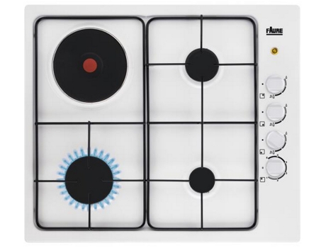 Placa de Gás e Discos FAURE FGM64300W (Elétrica e Gás - 58 cm - Branco)