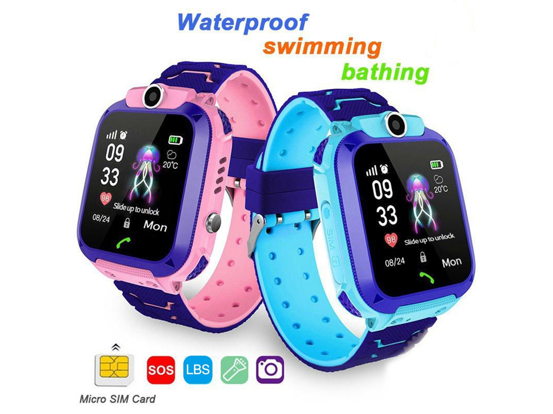 Reloj Inteligente Infantil Q12 Impermeable Ip67 Localizador Anti-pérdida Com Chamadas Sos
