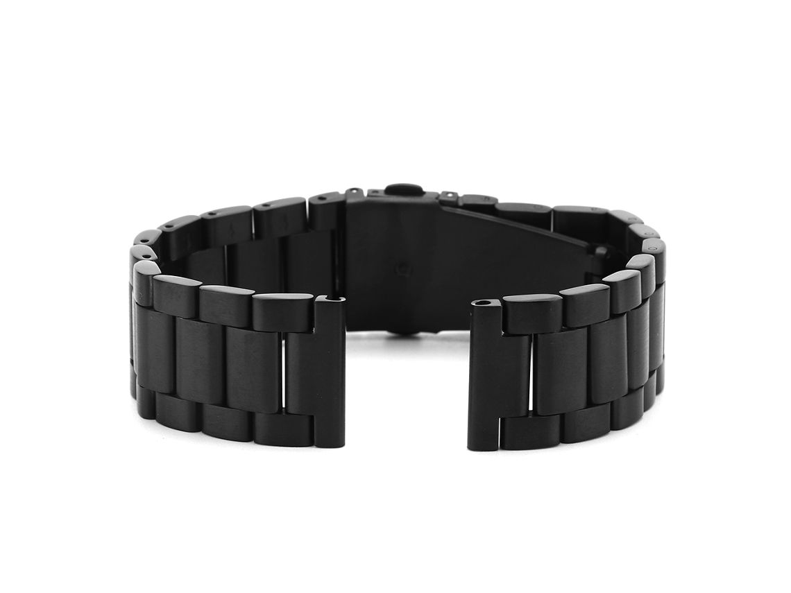 Pulseira De Relógio De Metal Elegante Compatível Com Samsung Galaxy Active Preto