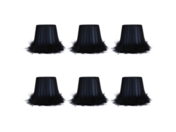 6pcs Abajur de Penas e Tecido Azul para Lustre Hotel Decoração Capa Protetora S/MARCA