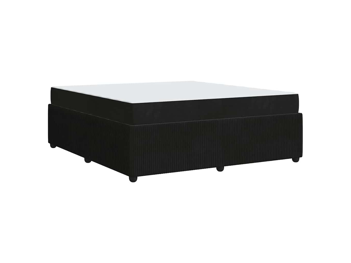 Conjunto 1 Cama Moderna Vidaxl Preto Tecido (180 X 200 Cm)