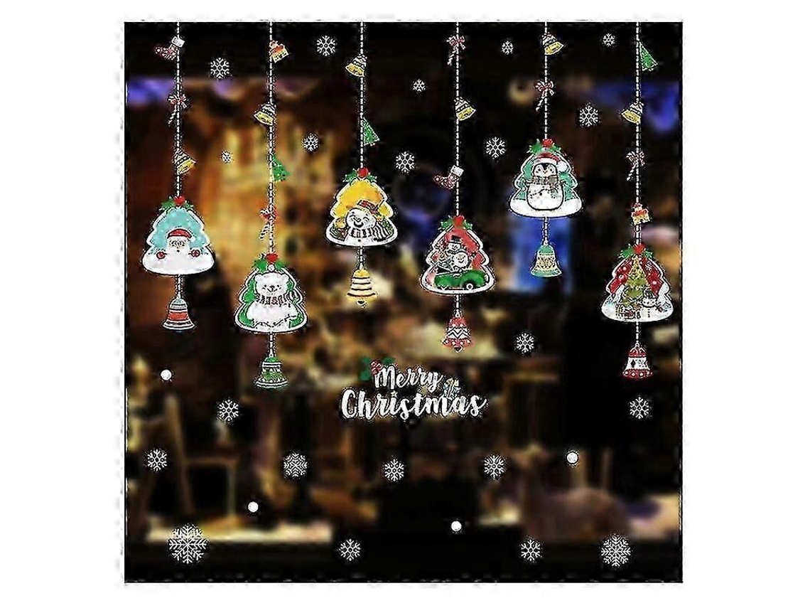 Decoração De Natal Para Janela Com Autocolantes Eletrostáticos