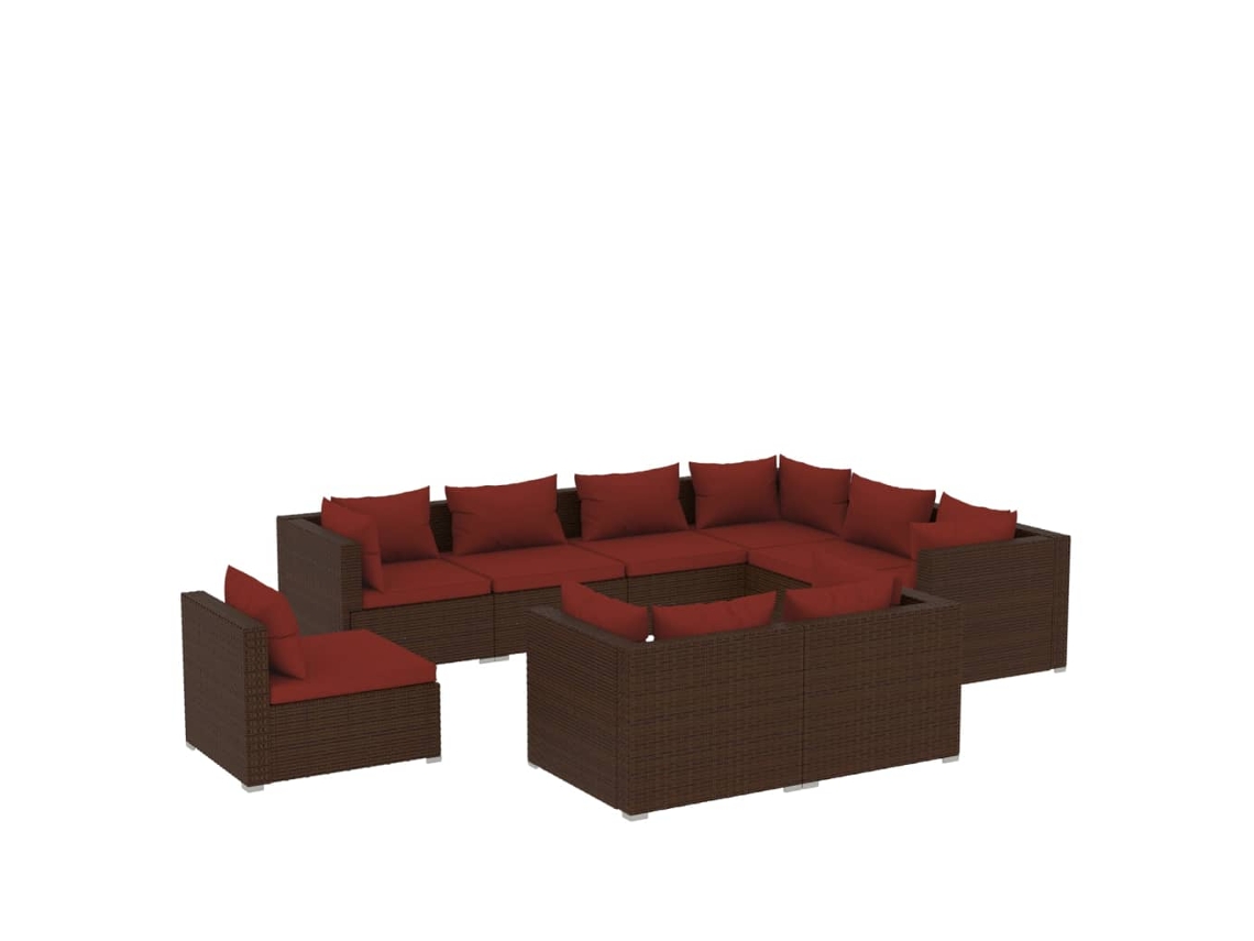 Garden Lounge Set, Garden Lounge Sets Vidaxl Marrom Rattan / Vime (n/a)
