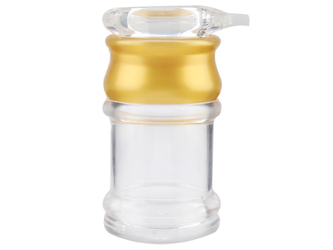 Pot de Tempero LAXISCREED Acrílico Transparente Ouro