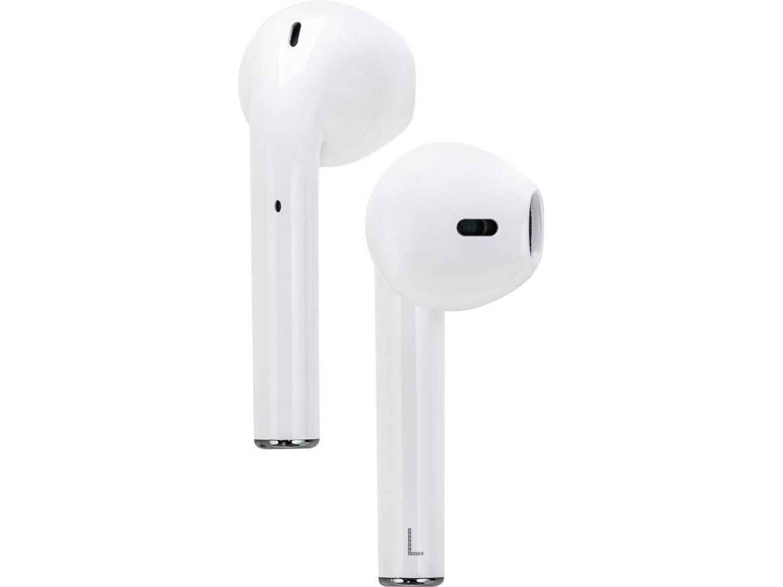 Auriculares Bluetooth True Wireless KUBO Bt (In Ear - Microfone - Branco)