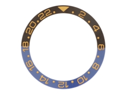 2026 inserto de Bezel de Relógio Cerâmico 38mm Azul Preto Ouro