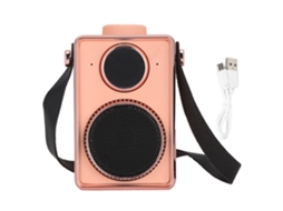 Caixa de Som Bluetooth Mini Retrô Portátil Sem Fio em Abs para Diferentes Aplicações e Usos CHABERLU (rosa)
