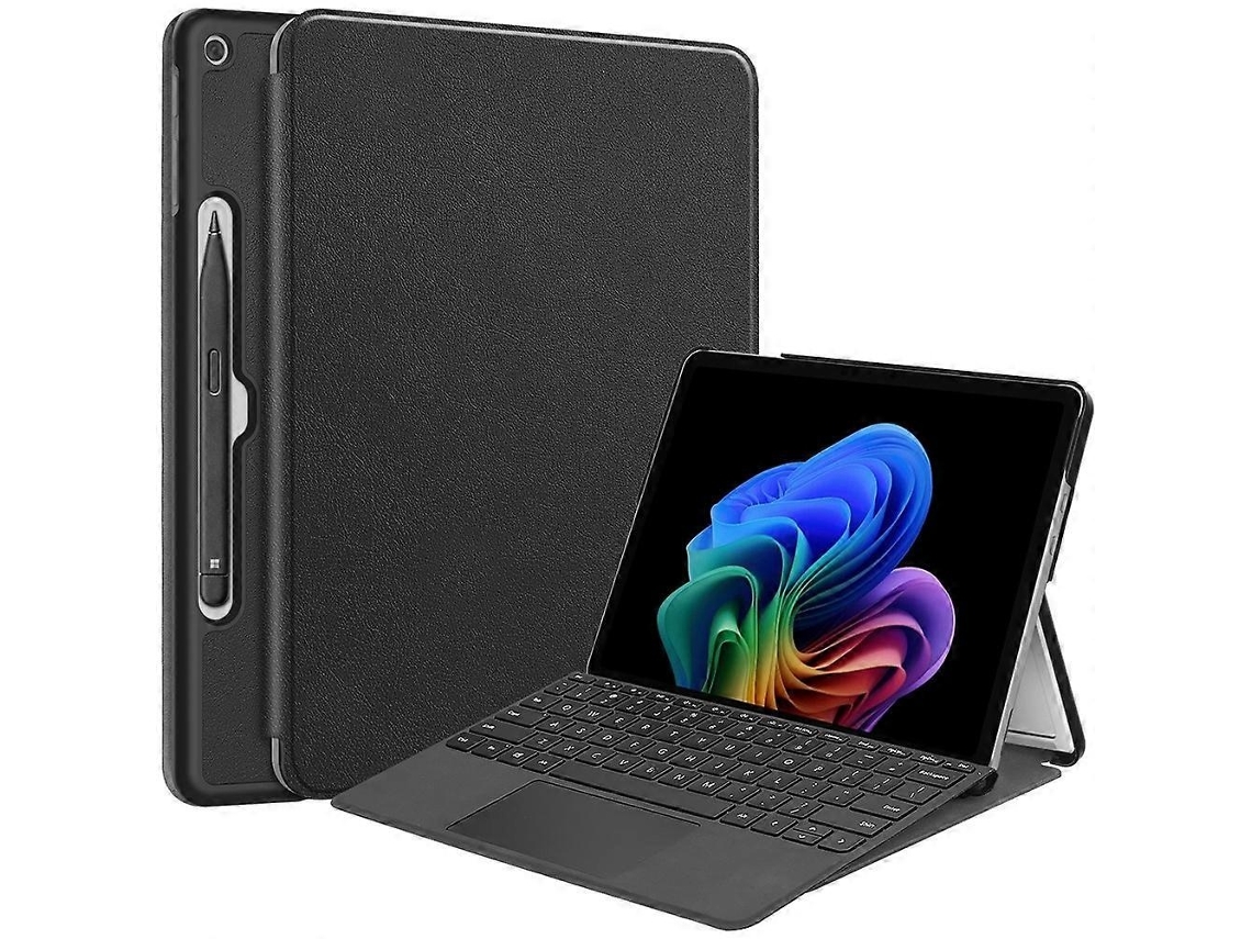 Capa Protetora Em Couro Pu Com Suporte E Porta-caneta Para Microsoft Surface Pro De 12 Polegadas Elysve