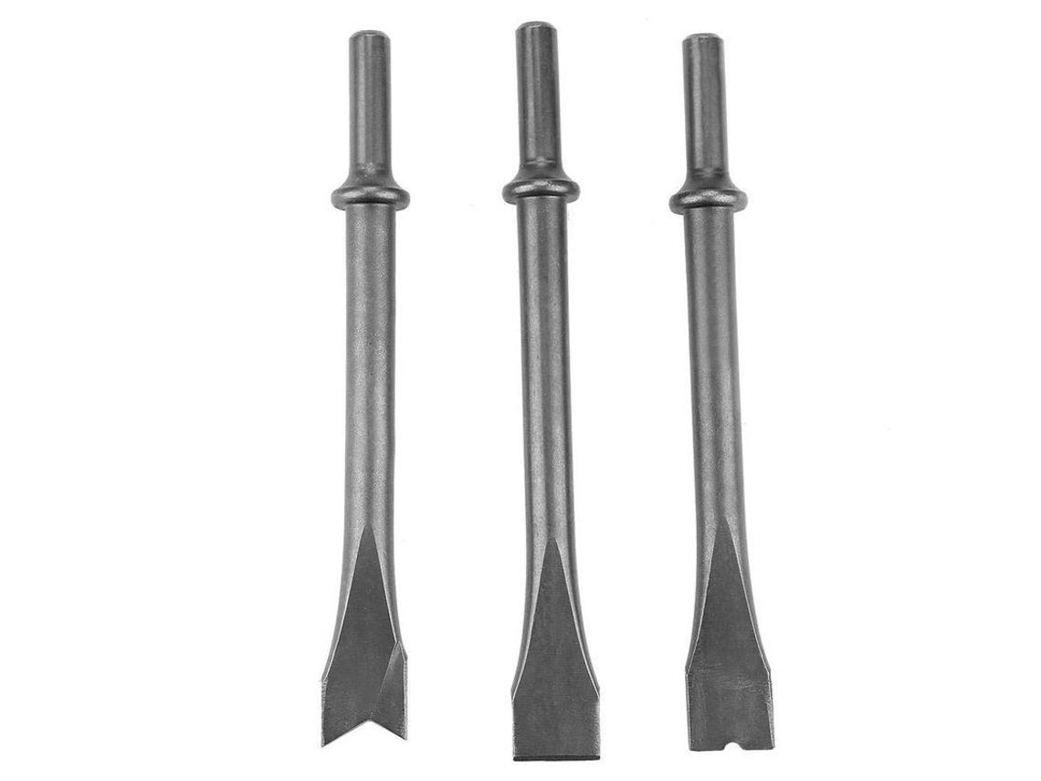 Conjunto de Cinceladores Neumáticos S/MARCA, 3 peças, martelo pneumático, brocas longas, aço cromo molibdênio