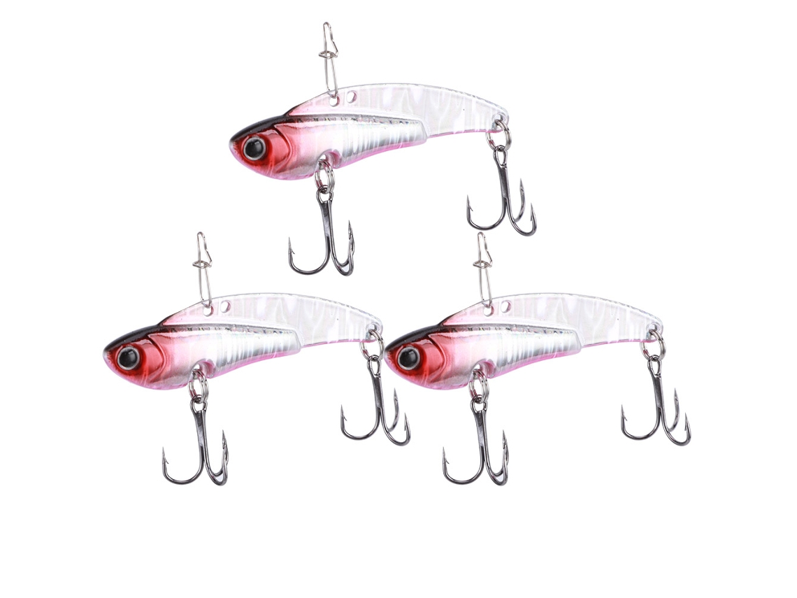 Isca Artificial Metal 3pcs Sink Vibration Pesca