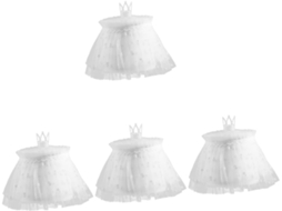 Conjunto De Fantasia Fotográfica De 4 Peças Com Tutu De Renda E Coroa Para Meninas