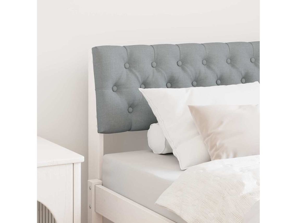 Vidaxl Cabeceira Estofada Cinzento-claro 90 Cm
